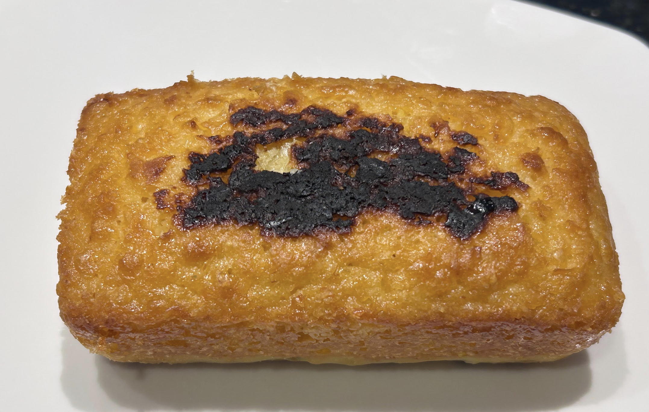 Corn cake slightly overbaked in the oven