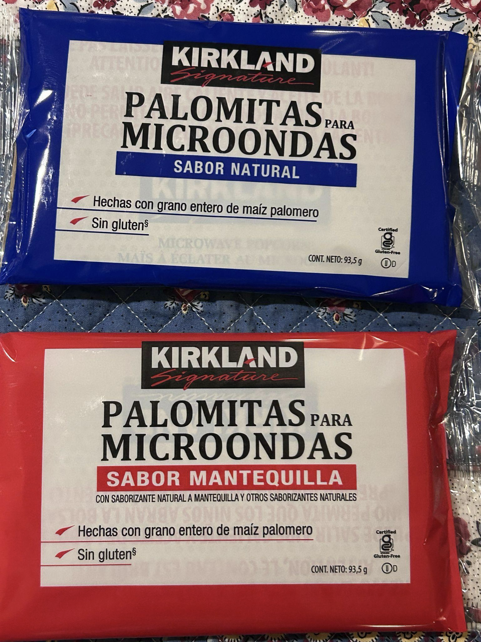 Individual packs (blue natural / red butter)