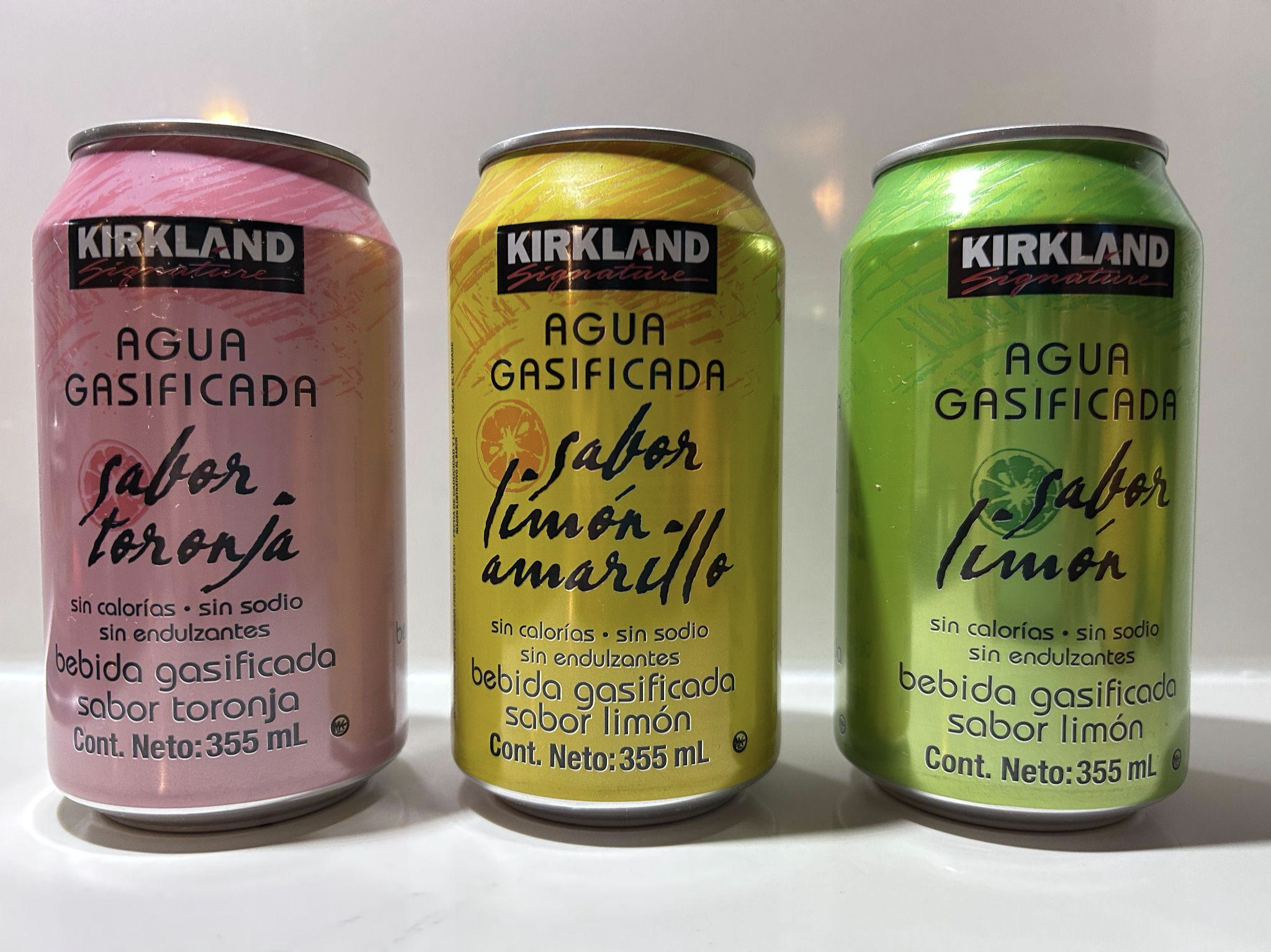 The Zero-Calorie Trio: Kirkland Signature Sparkling Water (355mL x 35 cans)