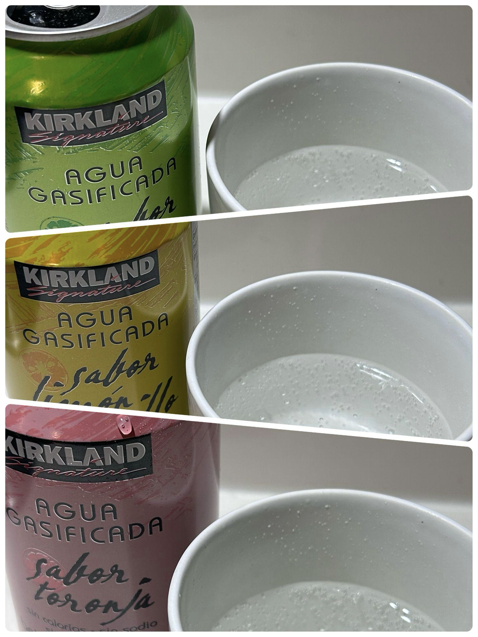 Three flavor comparison poured into cups