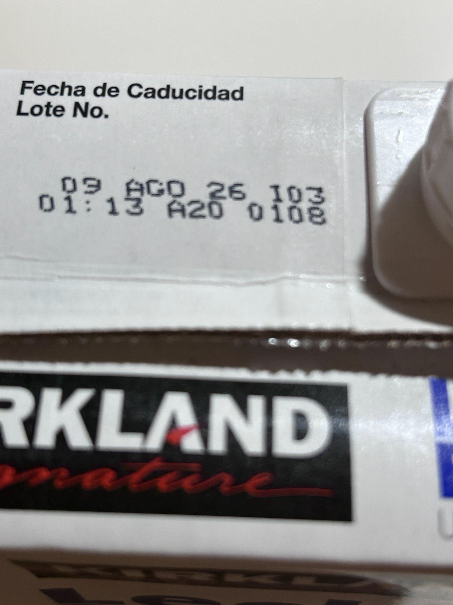 Expiration date (Fecha de Caducidad) printed on the carton